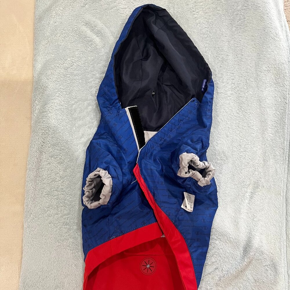 small dogs champion rain coat/ warm up
